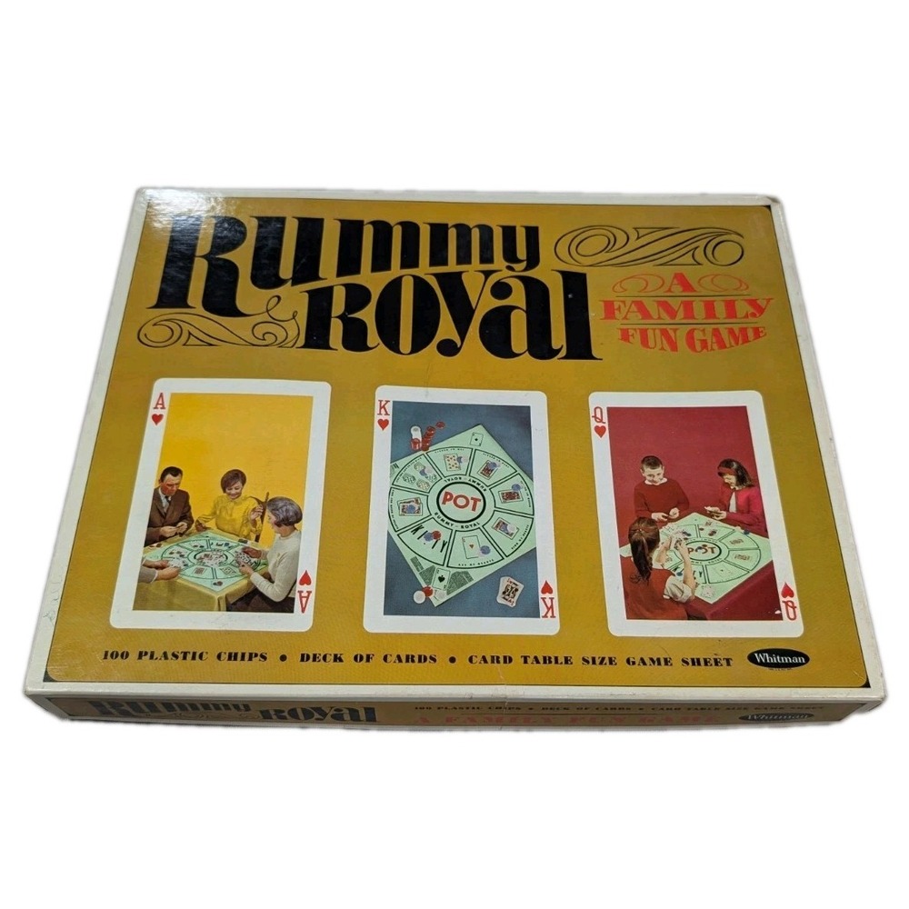 Vintage 1965 Whitman Rummy Royal Board Game No. 4804 NOS NIB Sealed Cards Chips